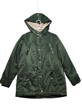 Forever 21 Olive Green Hooded Puffer Parka Size M